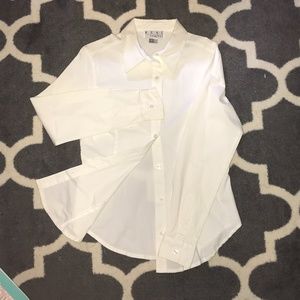 White Button Front Blouse